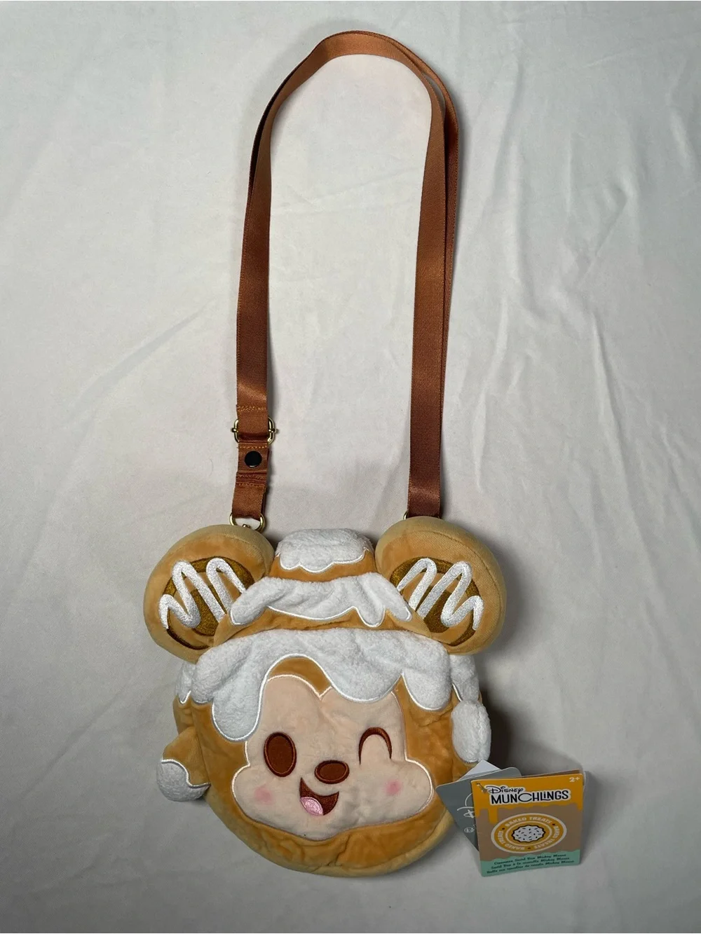 NWT Disney Munchlings Cinnamon Swirl Bun Mickey Mouse Bag Purse Crossbody Kawaii